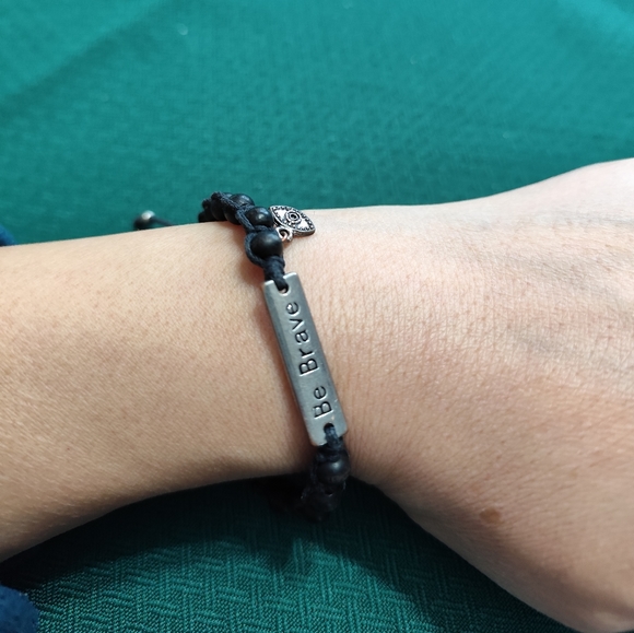 Be Brave Bracelet, Word Bracelet, Inspiration Bracelet - Picture 4 of 6